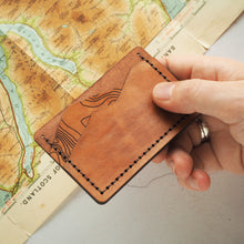  Custom Topography Card Holder, an engraved leather card holder from Hord.