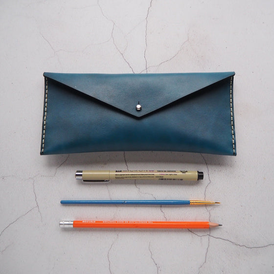 The Dyed Leather Pencil Case, a personalised leather pencil case from Hôrd. 