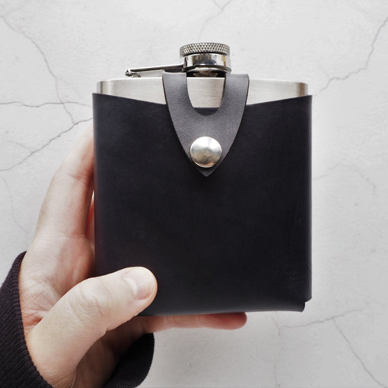 Hip Flask and Pouch