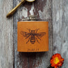 The Honey Bee Leather Flask, a Bee Flask from Hord.  
