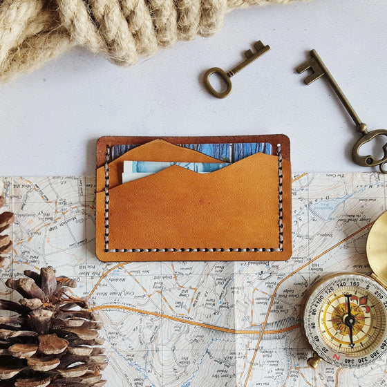 The Mountain Card Holder, a leather card holder from Hôrd..