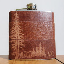  The Mountain Man Leather Flask, a hiking hip flask from Hôrd.