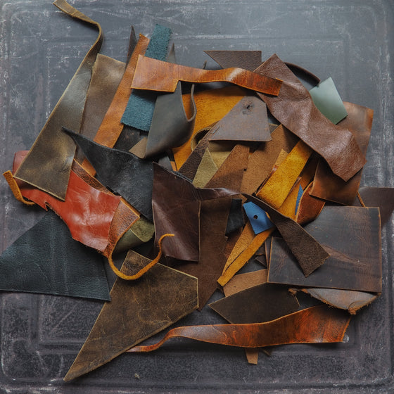 Pull-Up Leather Scraps - Mixed Colours