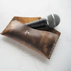 This Microphone Pouch in brown leather colour by HÔRD.