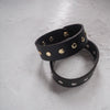 These studded bracelets are made to order in order in your wrist size to craft the perfect leather bracelet for you.
