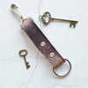A Personalised Chunky Brown Key Fob featuring Nickel material, a personalised key fob from HÔRD.