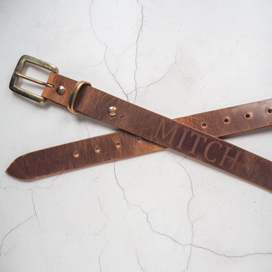 The Personalised Leather Belt from Hôrd.