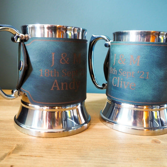 This Personalised Wedding Party Tankard makes the perfect best man tankard, the bridesmaid tankard, and more.