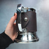 This Wedding Tankard is insulated steel and therby keeing your drink cool.