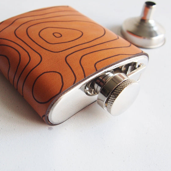 This hiking flask from Hord is engraved with the contour lines of Scafell Pike.
