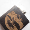 This fishing flask is made from luxurious leather and has been hand clad onto a stainless steel flask.