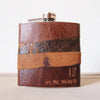 This rum hip flask is personalised with an initial on the bottom right corner.