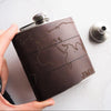 The Map Hip Flask, a hand engraved hip flask from Hord.