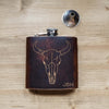 The Bison Leather Flask, a hunter hip flask from Hord.