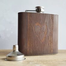  The Carved Tree Hip Flask, a heart hip flask from Hord.