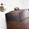 This pattern hip flask can be personalised to include a name or initial.