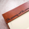 Inner sleeve of the Dungeoneers Notebook Cover personalised with a custom text. 