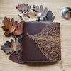 The Mulberry Leaf Hip Flask, a custom engraved flask from Hord.
