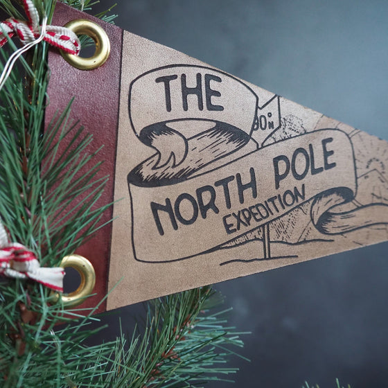 This North Pole Christmas Decoration is crafted from luxurious leather for a perfect Unique Christmas Tree Topper.