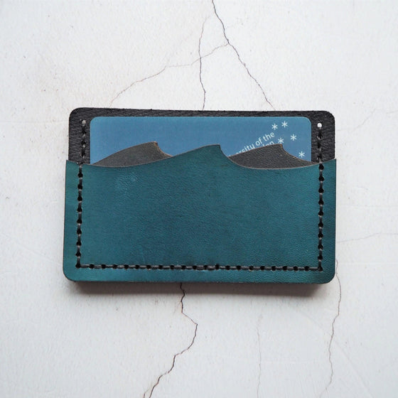 The North Sea Wave Card Holder, a full grain leather card holder from Hord.