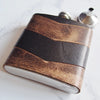 This personalized hip flask features a chevron design.