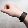 The Ogham Leather Cuff by HÔRD. An ideal leather bracelet cuff for women. Leather Bracelet Cuff. 