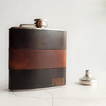  The Peat and Rust Leather Flask, a designer flask from Hôrd. 