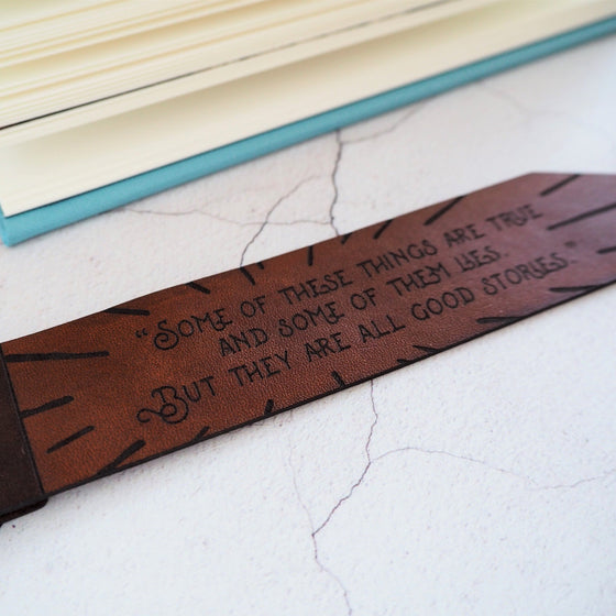 A Quote Bookmark with custom engraving of a quote.