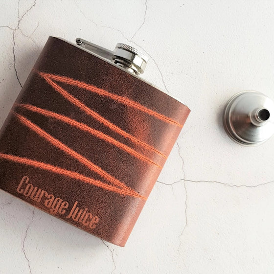 The Rugged Rust Hip Flask, the best hip flask from Hord. 