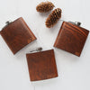 The Rust Leather Flask is the handcrafted using luxurious british leather and bound onto a stainless steel flask.