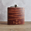 This Pirate Hip Flask can be personalised with two initials beside the anchor.