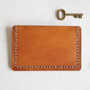 Back view of the Handmade leather card holder.