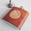 This mountain hip flask has been engraved with the topographic contour lines of Snowdon mountain.