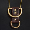 Closer look at the pendant on the leather neckkace by Hord.