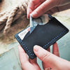 The Wave Card Holder with 2 compartments for your cards and cash.