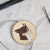 The Wolf Patch by HORD - The Wolf Shadow Puppet Patch is made from leather and painted by hand. This leather is veg tan which means that over time, this patch will gain a lovely patina. With pre-cut holes for stitching, this patch can be neatly sewn to your satchel, beanie, hoodie and more.
