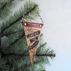 Under the Mistletoe Christmas Pennant, perfect for the Christmas Tree; a leather Christmas decorations offering from Hord.