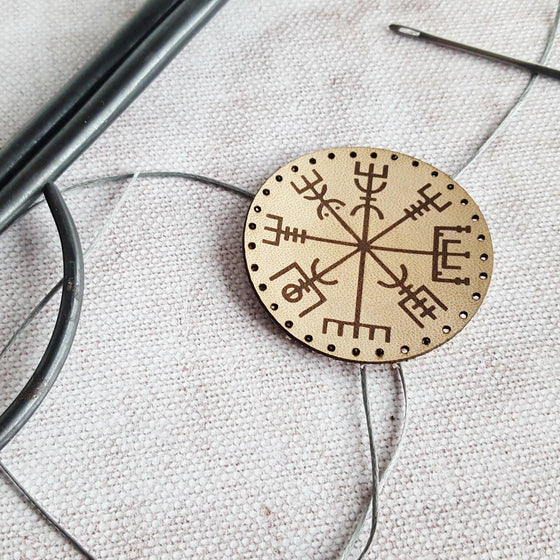 This Vegvisir Patch comes with pre-cure stitch holes for ease of stitching.