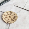 This Vegvisir Patch from Hord has been crafted from luxurious leather and engraved with the Vegvisir.