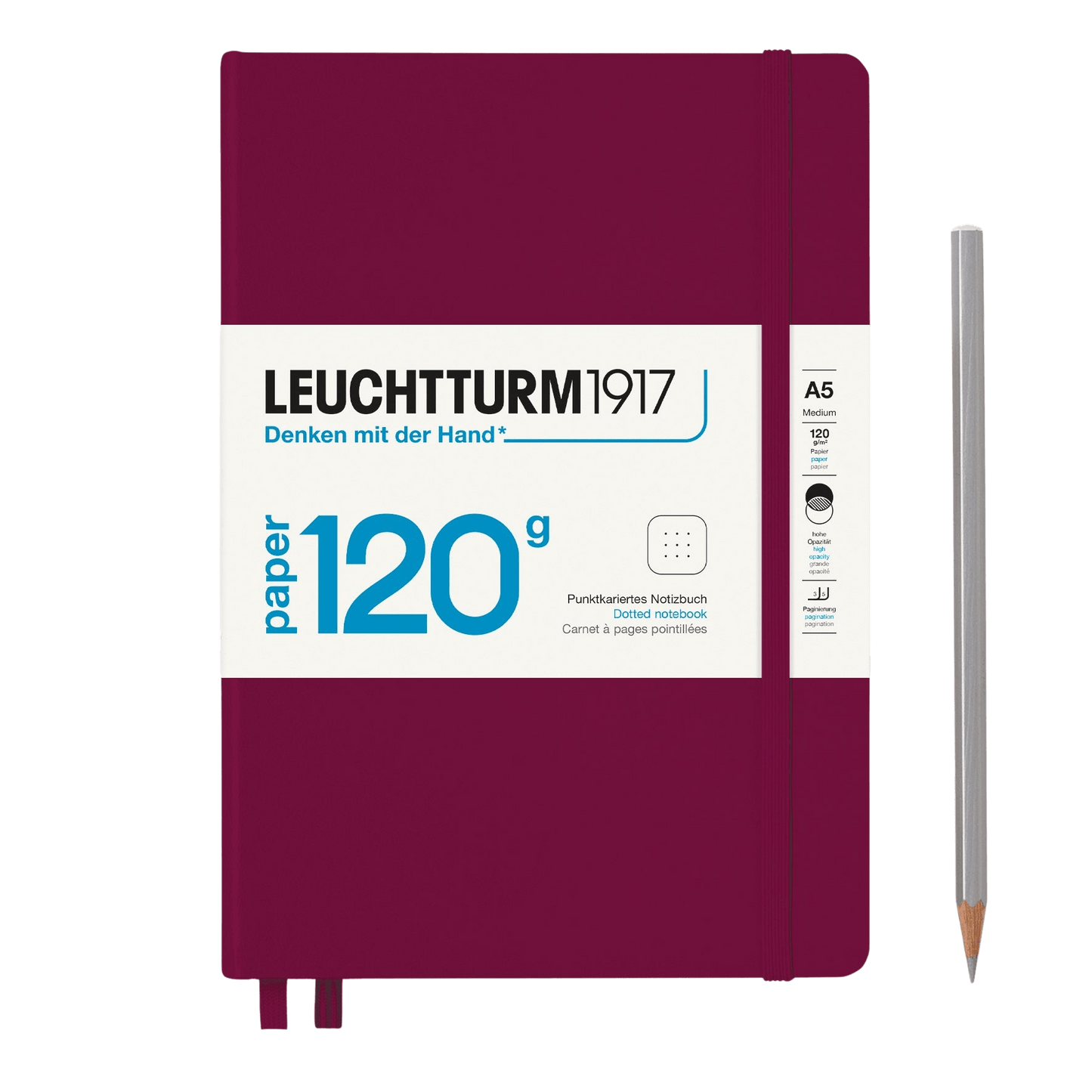 Port - Maroon A5 Art Leuchtturm1917 Journal - Dotted 120G Edition. By Hord. 