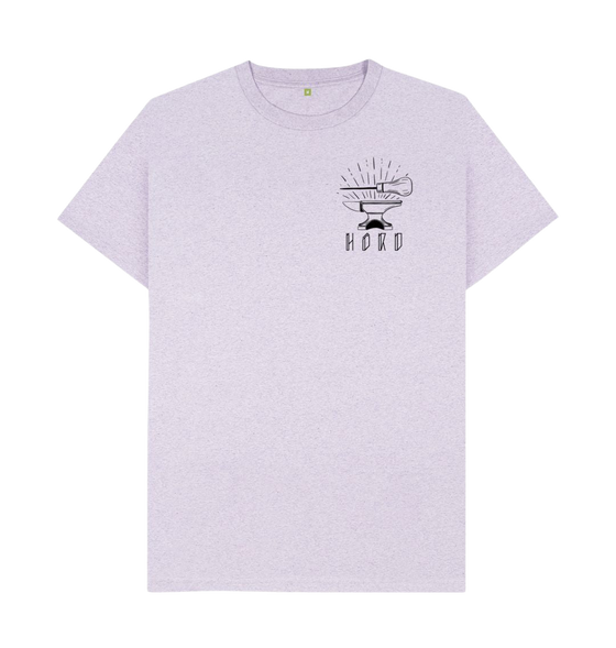 The craftsman t shirt made from recycled fibre, Anvil & Awl Unisex T-shirt in purple.