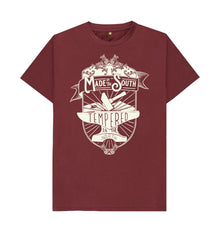  Red Wine 'Made of the South, Tempered in the North' T-shirt. The Southern T Shirt By Hord.