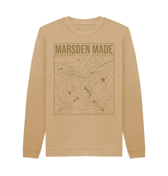 Marsden Made Unisex Sweater, a local sweater in sand colour.