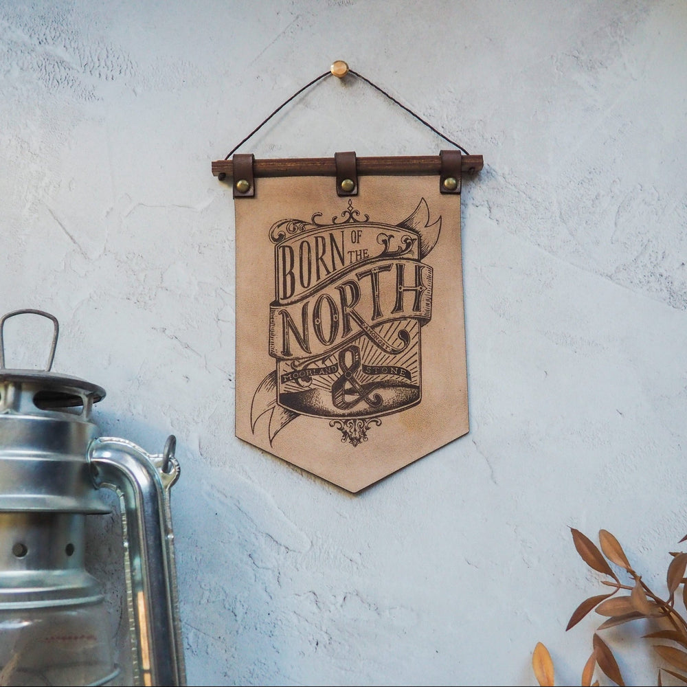 The Born of the North Banner, a leather decoration from Hord.