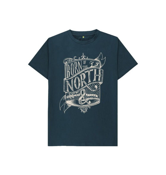 Denim Blue Kids Born of the North T-Shirt, a children's tee from Hord.