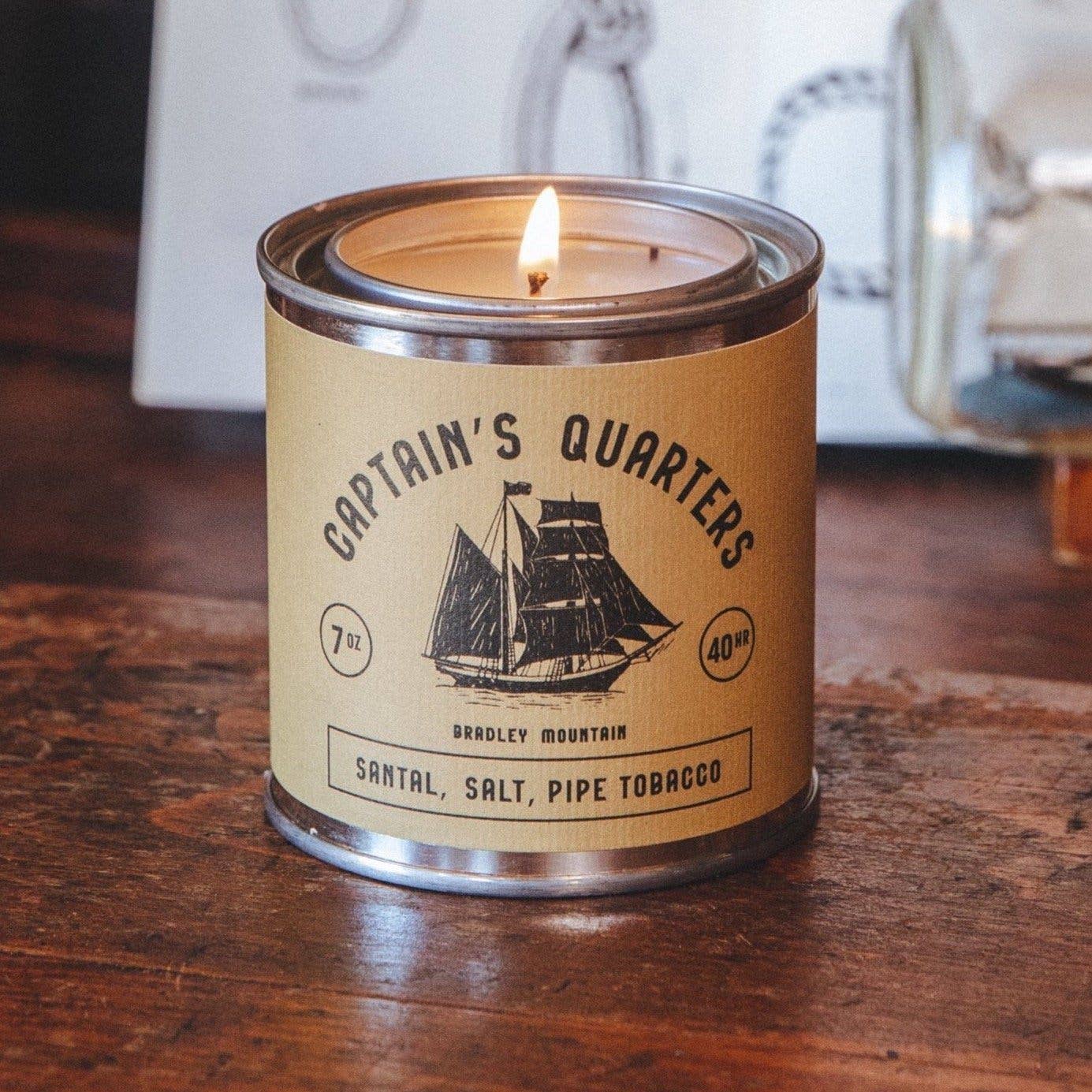 Captain's Quarters Candle, Santal, Salt and Pipe Tobacco