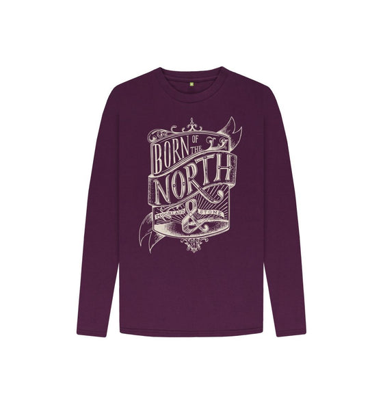 Purple Kids Born of the North Long Sleeve, a boys long sleeve shirt & girl's long sleeve top from Hord.