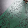 Close up view on the engraving of the Dungeoneers Banner which shows the custom text. This DnD decorations banner is perfectly crafted for DnD nerds. 