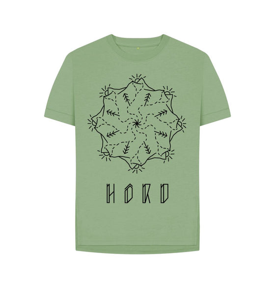 Relaxed fit Mountain Mandala womens T-shirt, a sage mandala tee from Hord.