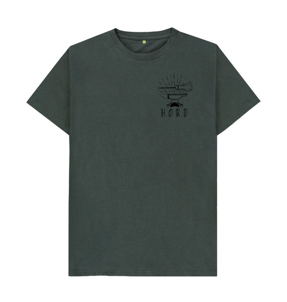 Dark Grey Anvil and Awl, Hord Unisex Dark Grey Tee-Shirt. Craftsman T Shirt By Hord.